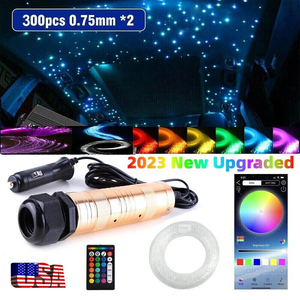 300pc Car Home Headliner Star Light kit Roof Twinkle Ceiling Lights Fiber Optic