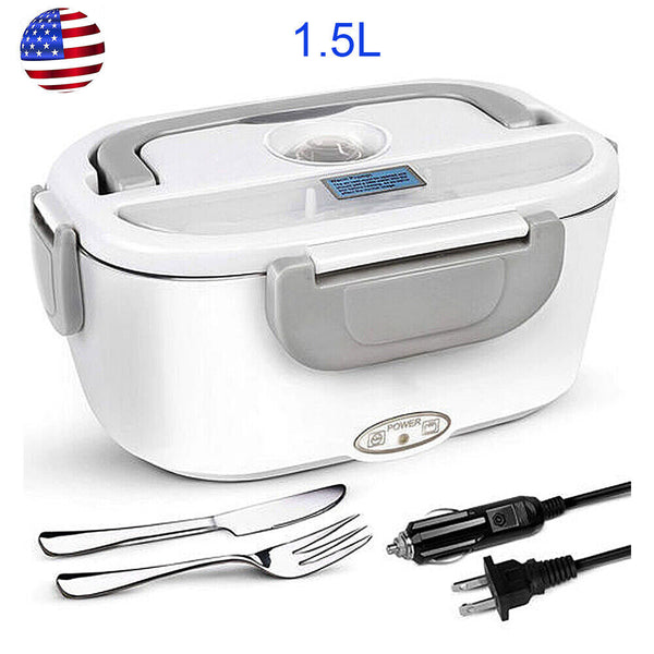 1.5L 110V Electric Heating Lunch Box Portable Car Office Food Warmer Container